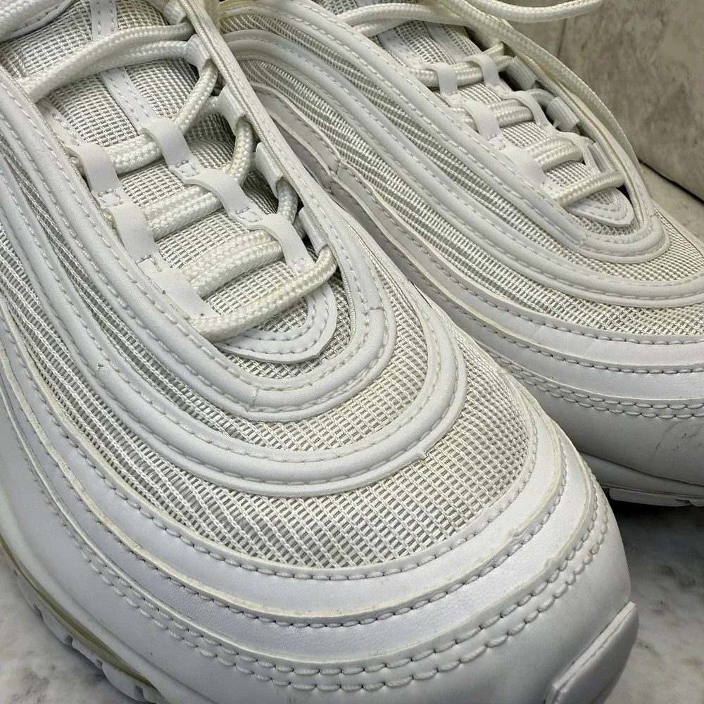 Nike Air Max 97 Triple White Women's Size 7 (921826-101) Running Shoes Sneakers